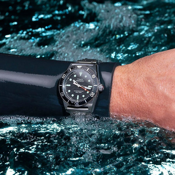 Timex Mens Deepwater Reef 200 41mm Black Dial Watch