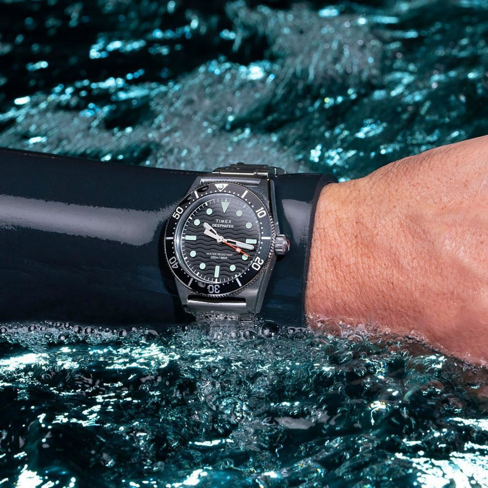 Timex Mens Deepwater Reef 200 41mm Black Dial Watch