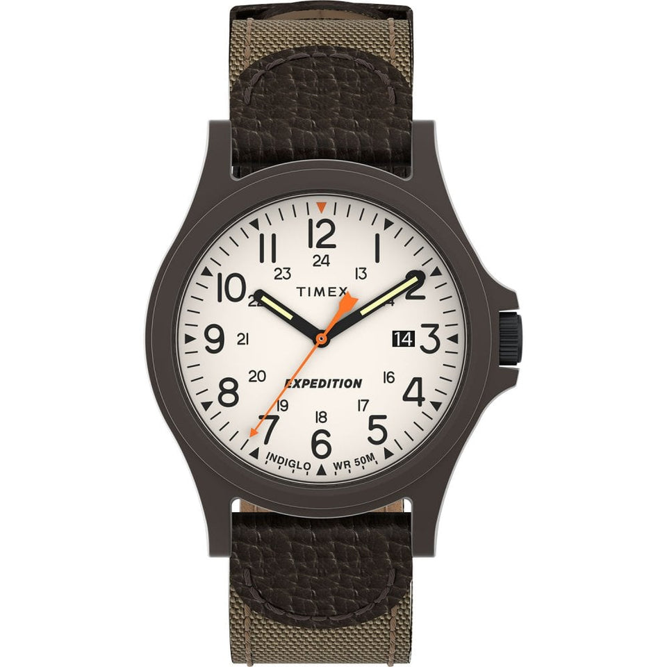 Timex Men's Expedition Camper® 40mm Cream Dial Canvas Strap Watch