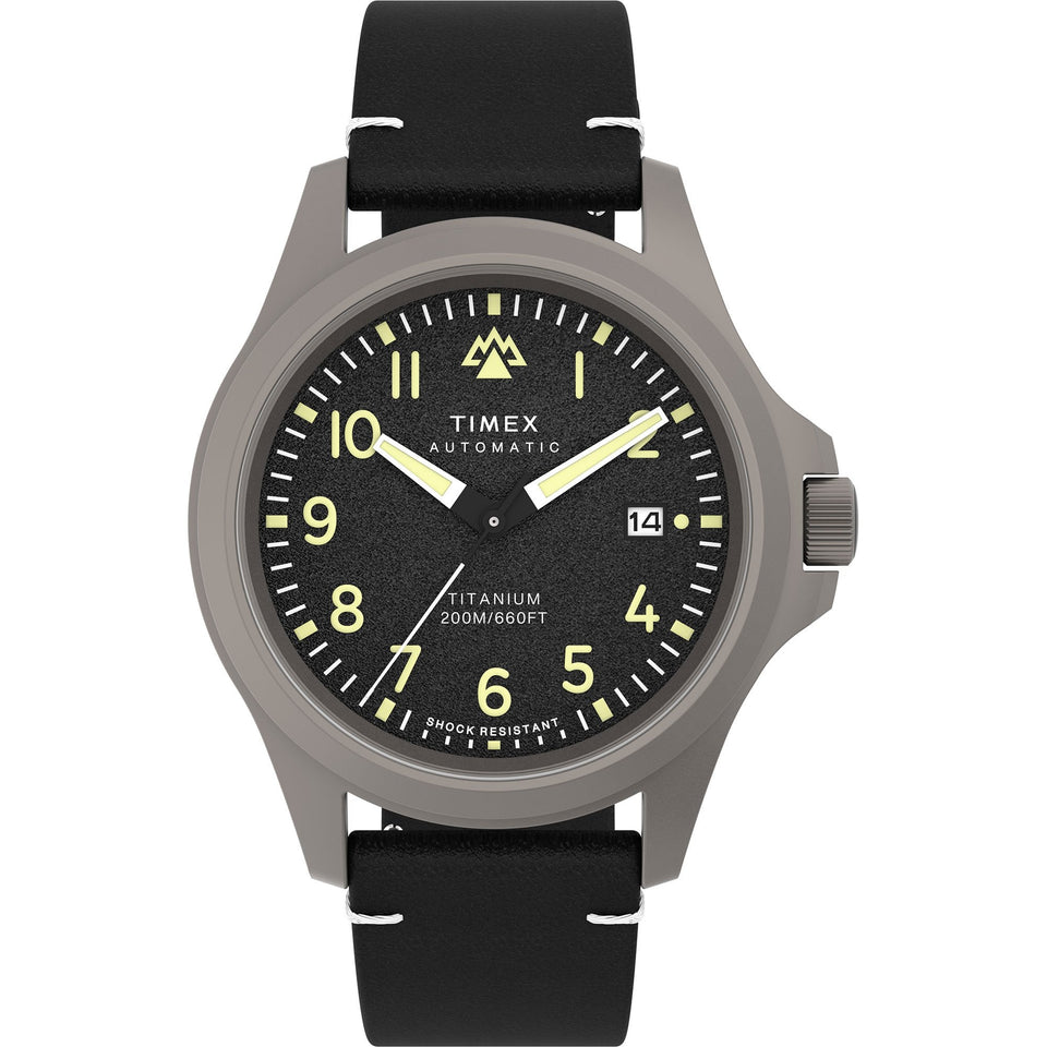 Timex Mens Expedition Field Post 41mm Automatic Titanium Watch