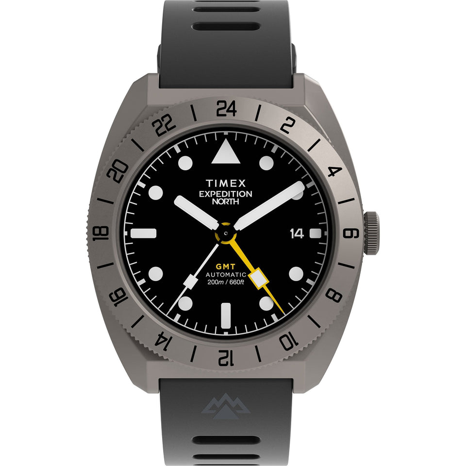 Timex Mens Expedition Pioneer Titanium 41mm Automatic GMT Watch