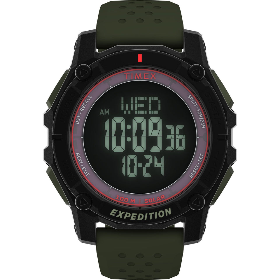 Timex Mens Expedition Ridge 49mm Green Solar Watch