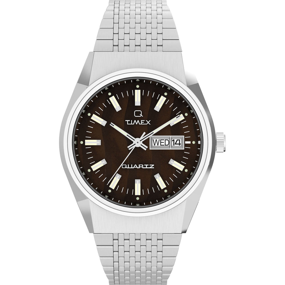 Timex Mens Falcon Eye 40mm Brown Dial Chronograph Watch