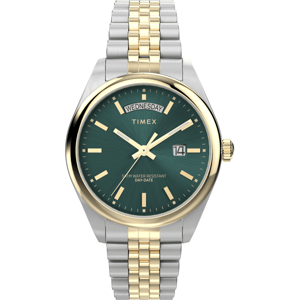Timex Men's Legacy 41mm Green Dial Bracelet Watch