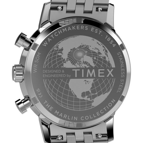 Timex Mens Marlin 40mm Ice Blue Dial Chronograph Watch