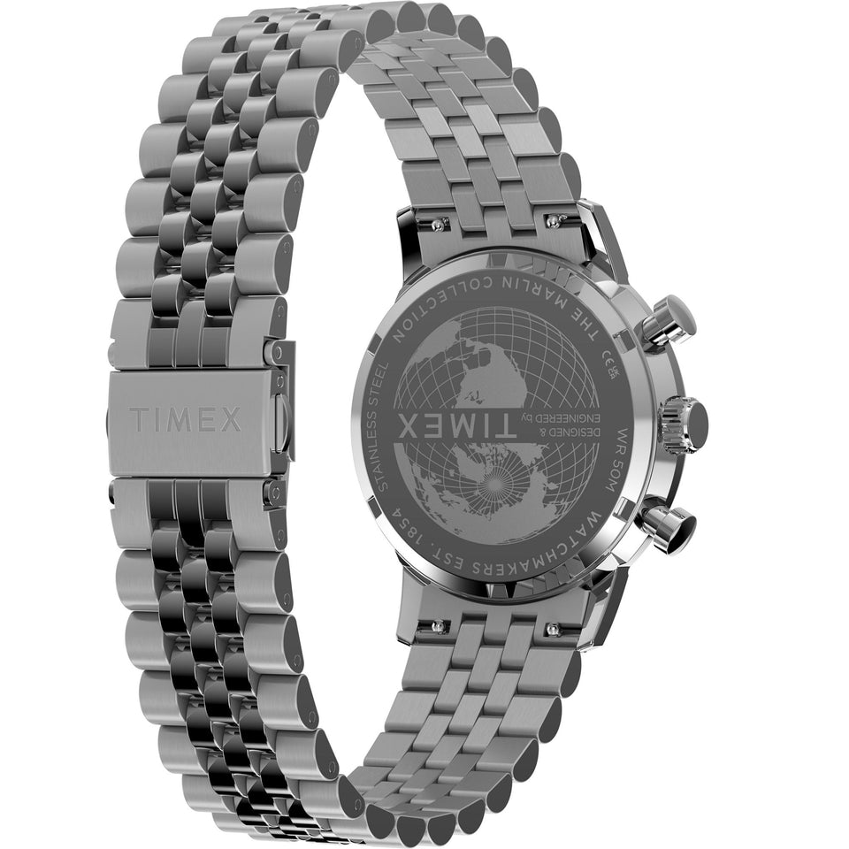Timex Mens Marlin 40mm Ice Blue Dial Chronograph Watch