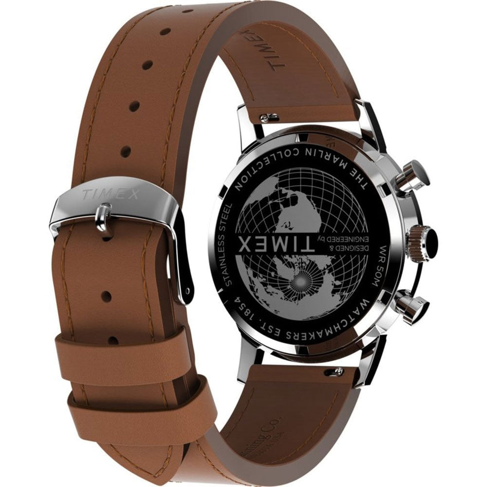 Timex Men's Marlin Chronograph 40mm Leather Strap Watch