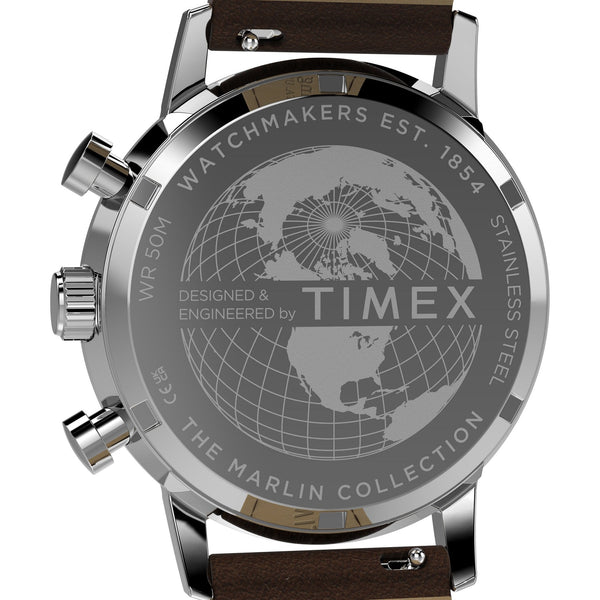 Timex Mens Marlin Ice Blue Dial 40mm Chronograph Watch
