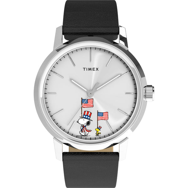 Timex Mens Marlin Peanuts Americana 40mm Automatic Watch