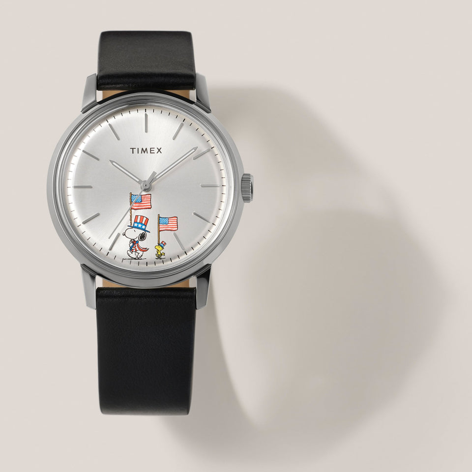 Timex Mens Marlin Peanuts Americana 40mm Automatic Watch