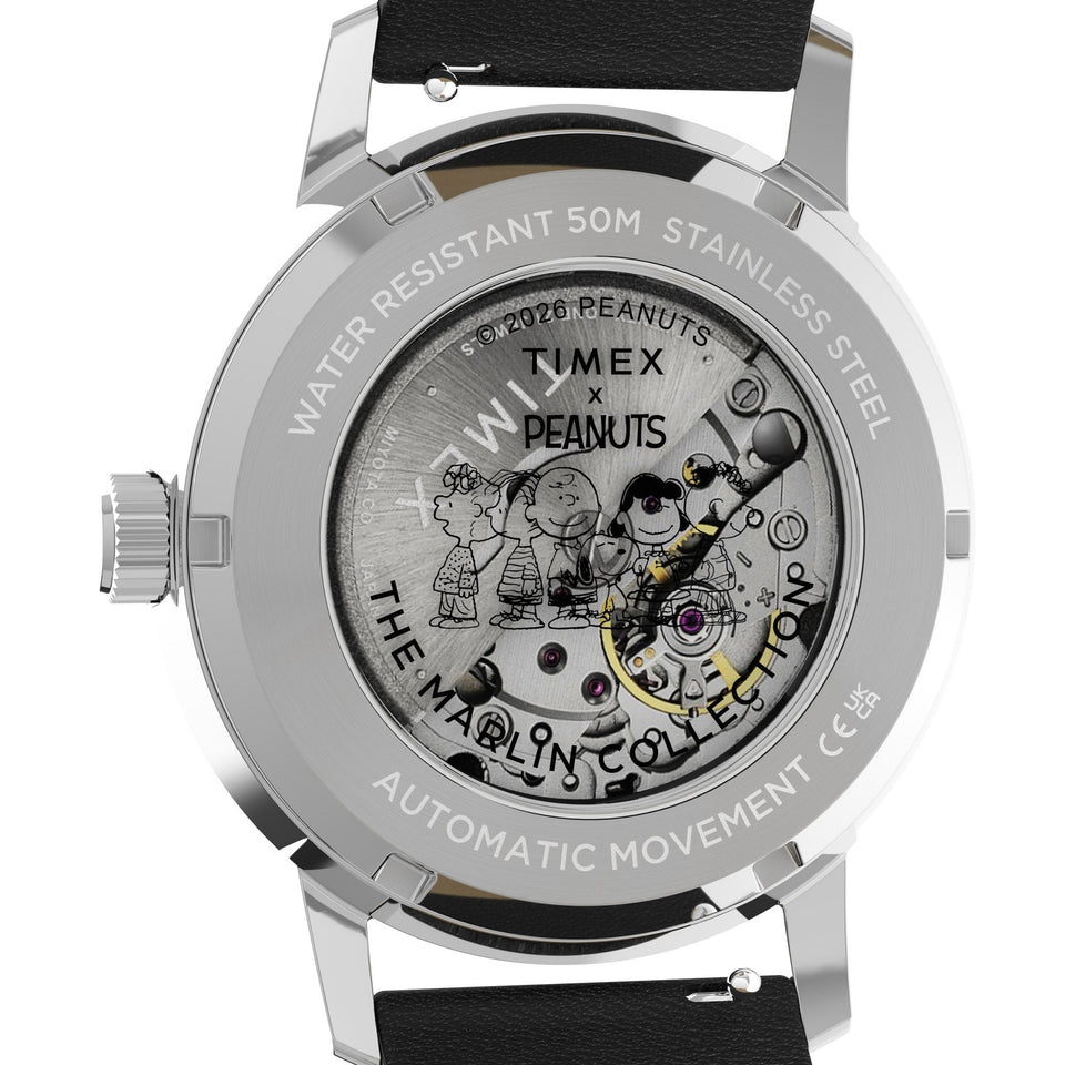 Timex Mens Marlin Peanuts Football 40mm Automatic Watch