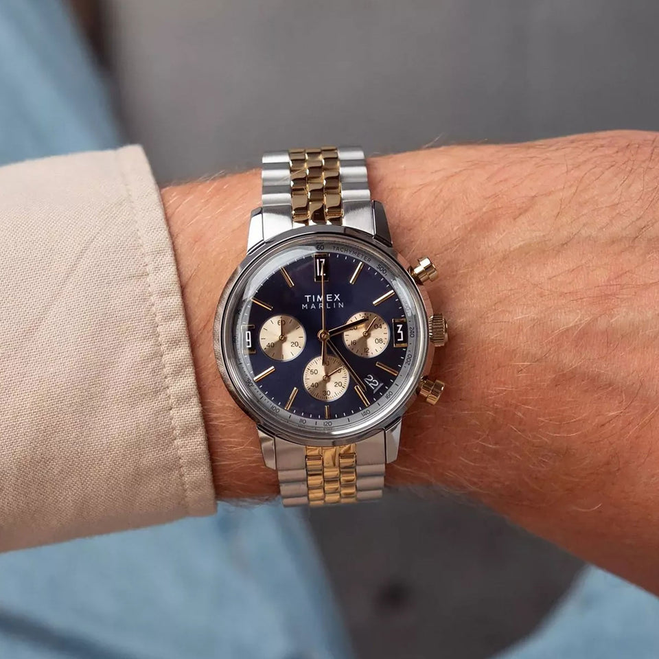 Timex Mens Marlin  Two Tone 40mm Chronograph Watch