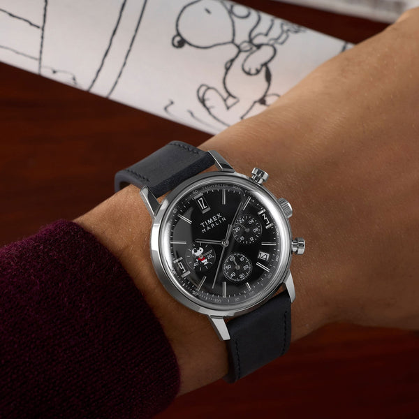 Timex Mens Peanuts Marlin Chronograph Cool Joe 40mm Watch