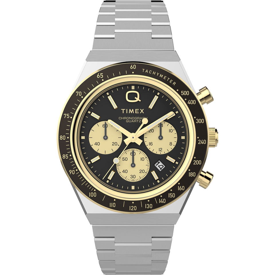 Timex Mens Q Retro Chronograph 40mm Bracelet Watch