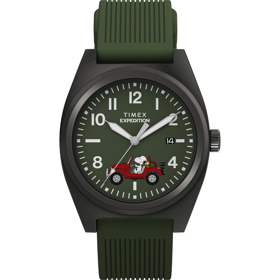 Timex Mens Snoopy Expedition Road Trip 39mm Green Watch