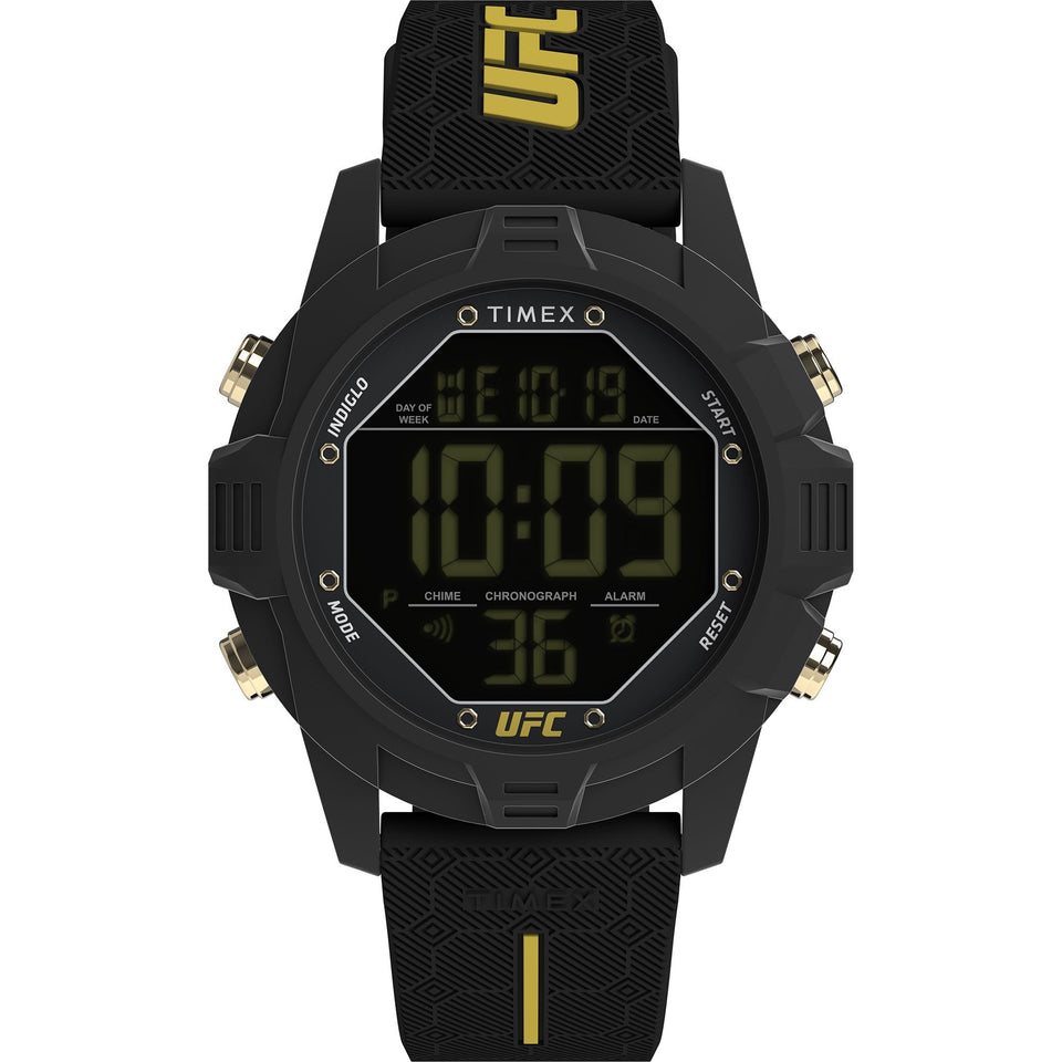 Timex Mens UFC Brawler 43mm Black Digital Watch