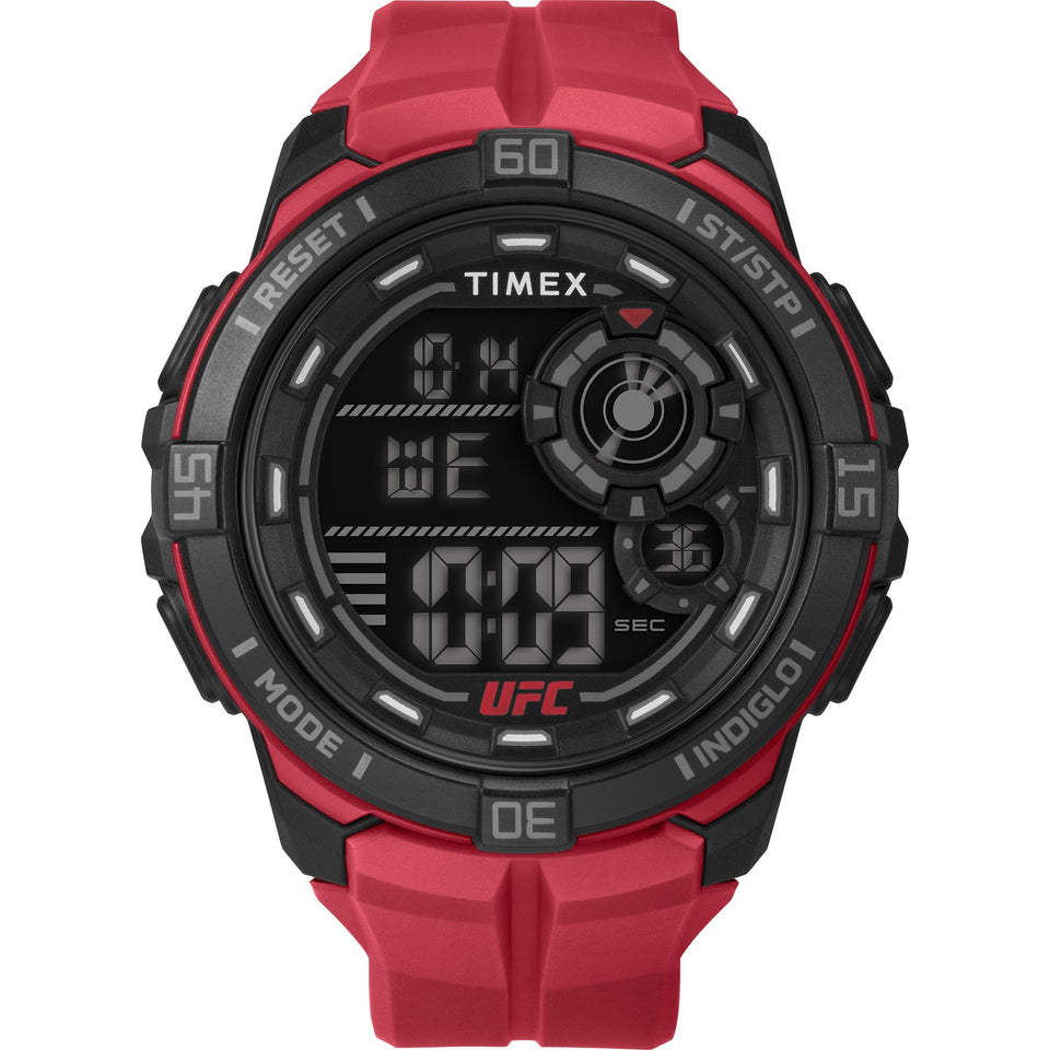 Timex Mens UFC Rush Red and Black 52mm Digital Watch