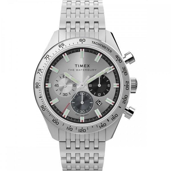 Timex Mens Waterbury 41mm Silver Dial Watch