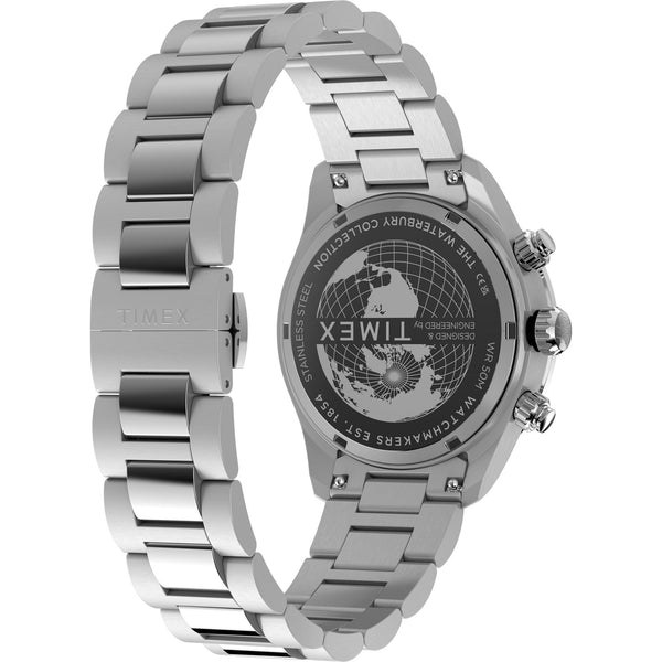 Timex Mens Waterbury Heritage 39mm Blue Dial Chronograph Watch