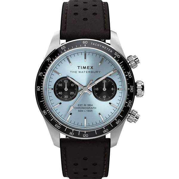 Timex Mens Waterbury Heritage Blue Dial 39mm Chronograph Watch