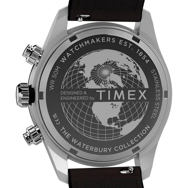 Timex Mens Waterbury Heritage Blue Dial 39mm Chronograph Watch
