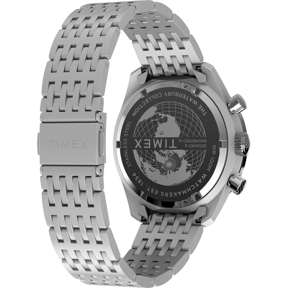 Timex Mens Waterbury Traditional Chronograph 41mm Blue Dial Watch