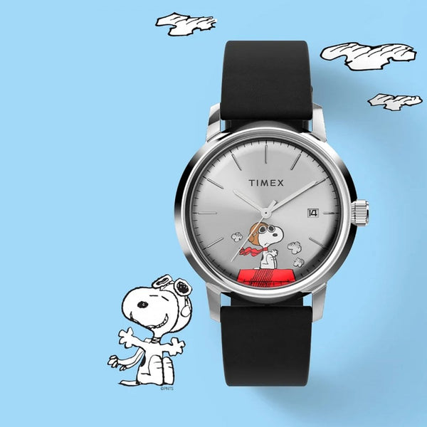 Timex Peanuts Marlin® 'Snoopy Flying Ace' Automatic Watch