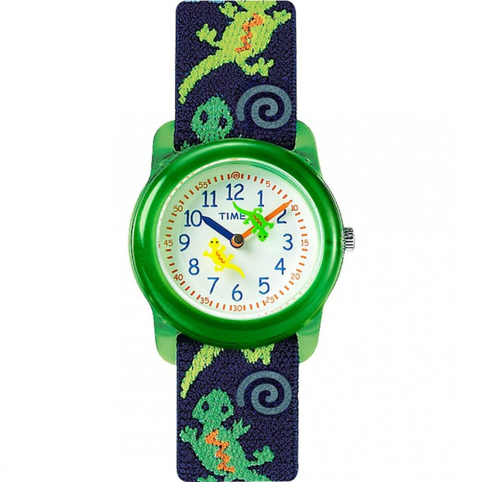 Timex Time Machines Gecko Elastic Fabric Kids Watch