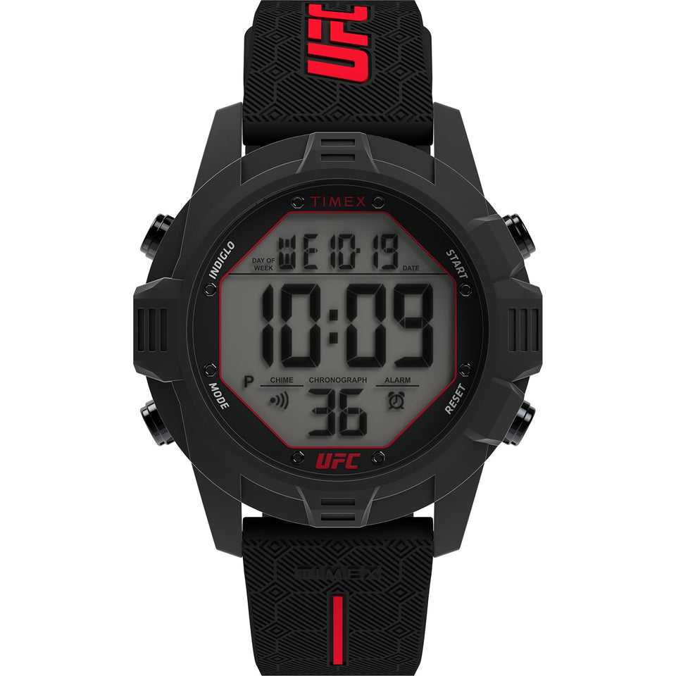 Timex UFC Brawler 43mm Mens Black Digital Watch