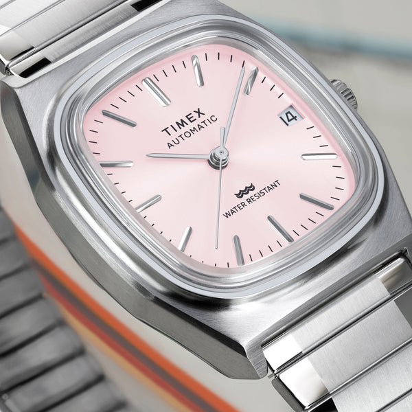 Timex Unisex 1983 E-Line 34mm Pink Dial Automatic Watch