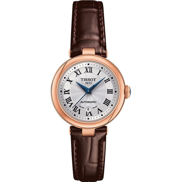 Tissot Bellissima Automatic 29mm Ladies Leather Watch | Silver Dial
