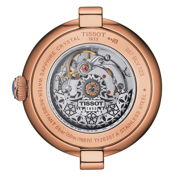 Tissot Bellissima Automatic 29mm Ladies Leather Watch | Silver Dial