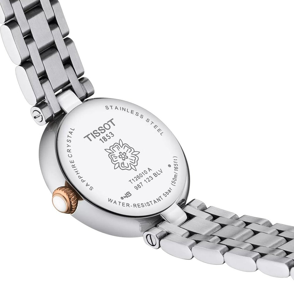 Tissot Bellissima Small Lady 26mm Two Tone Watch | Silver Dial