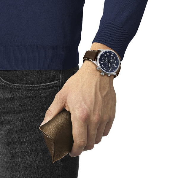 Tissot Chrono XL Vintage 45mm Men's Blue Dial Watch