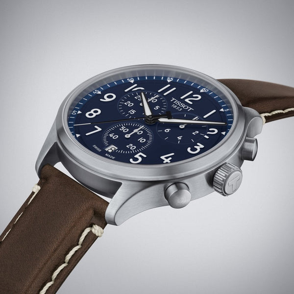 Tissot Chrono XL Vintage 45mm Men's Blue Dial Watch