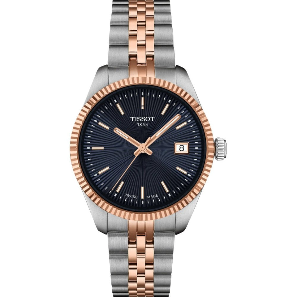 Tissot Ladies Ballade 34mm Rose & Navy Watch