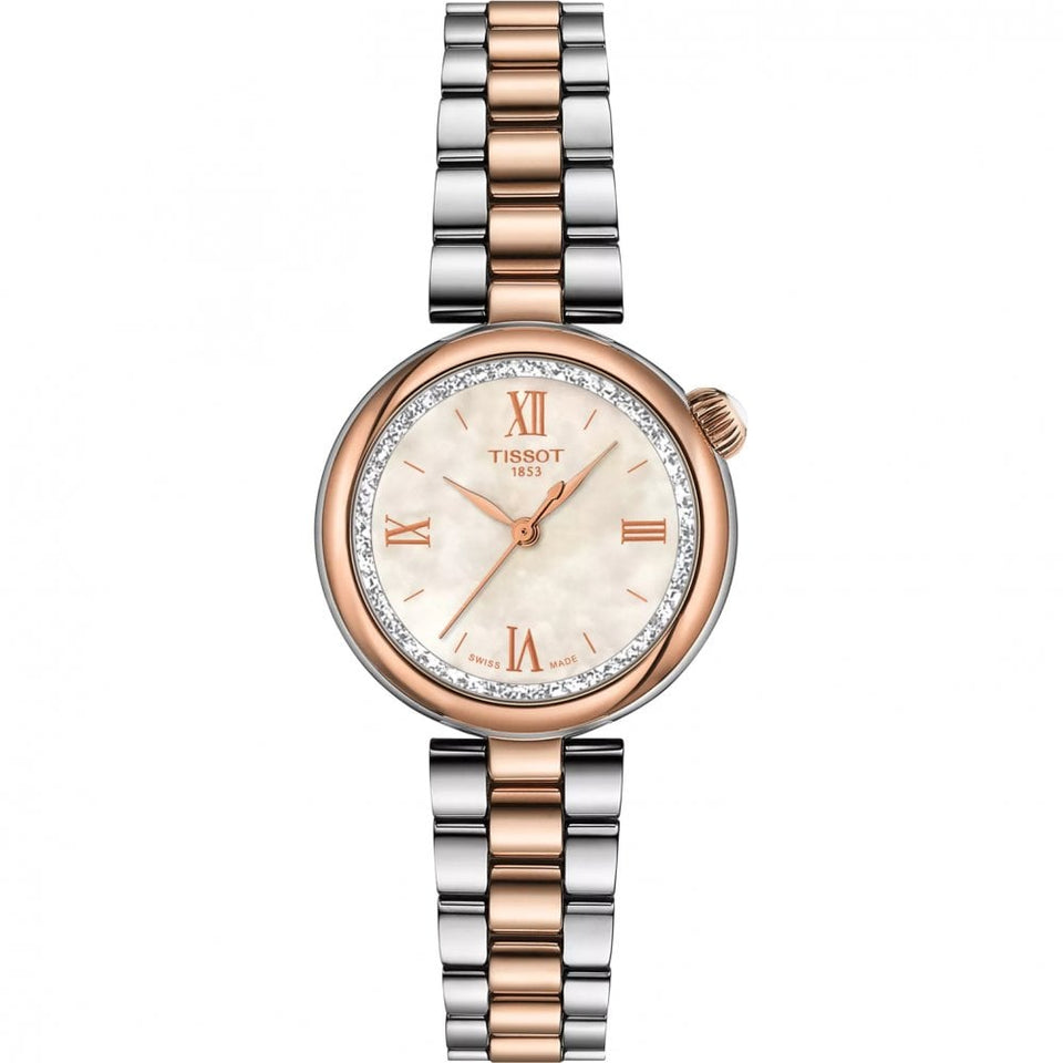 Tissot Ladies Desir Glitzy Steel & Rose 28mm Quartz Watch