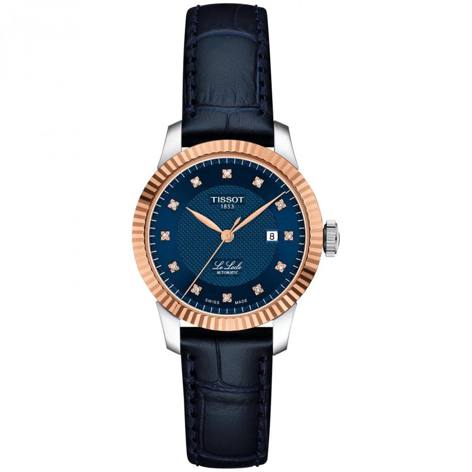 Tissot Ladies Le Locle 29mm Diamond Set Rose Gold Bezel Watch