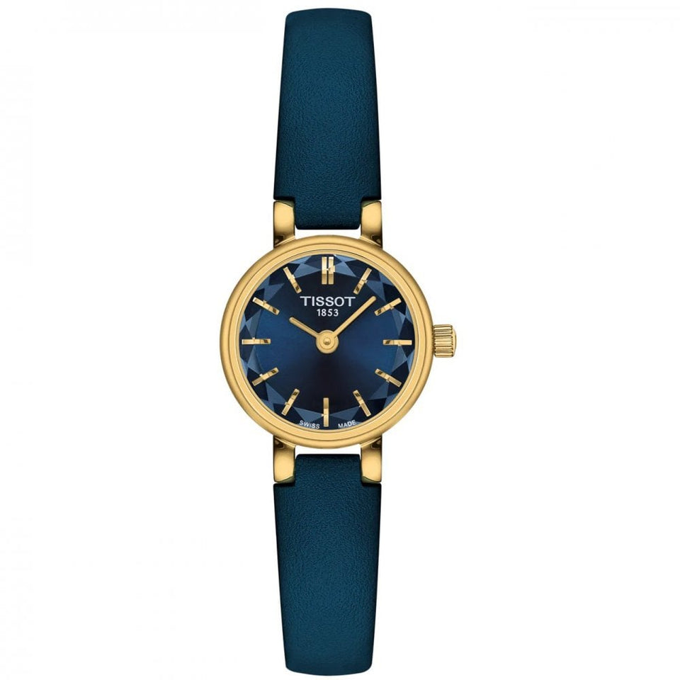 Tissot Ladies Lovely Round Navy Blue & Gold Watch