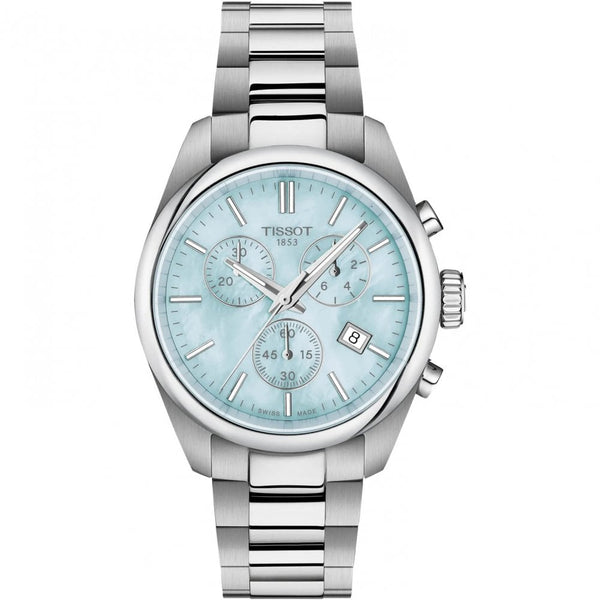 Tissot Ladies PR 100 36mm Blue Mother of Pearl Watch