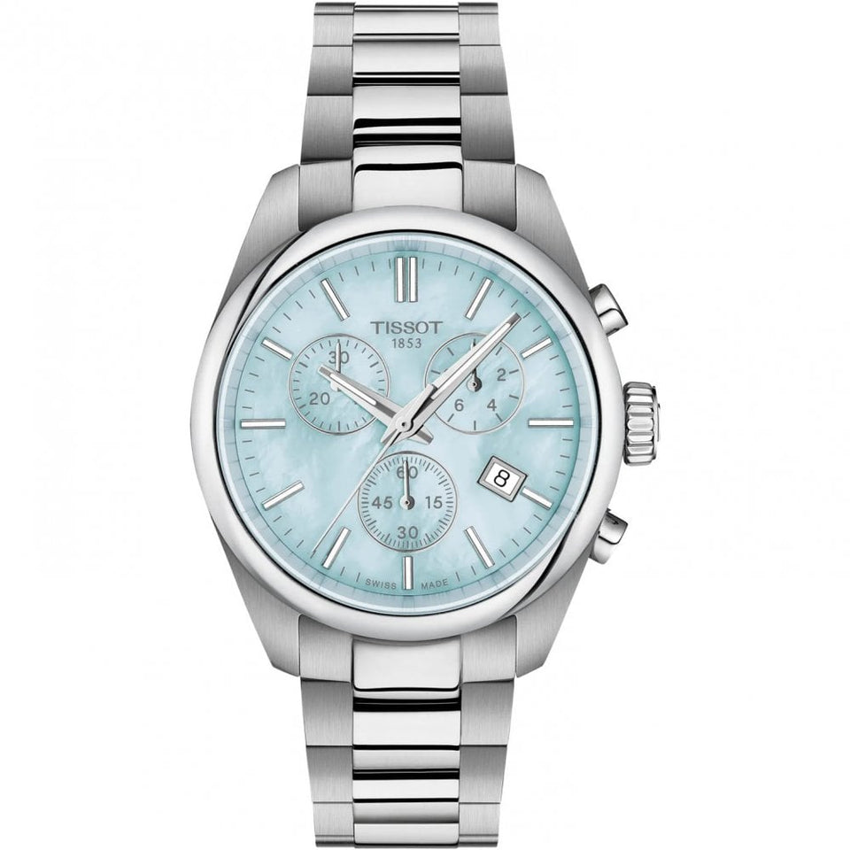 Tissot Ladies PR 100 36mm Blue Mother of Pearl Watch