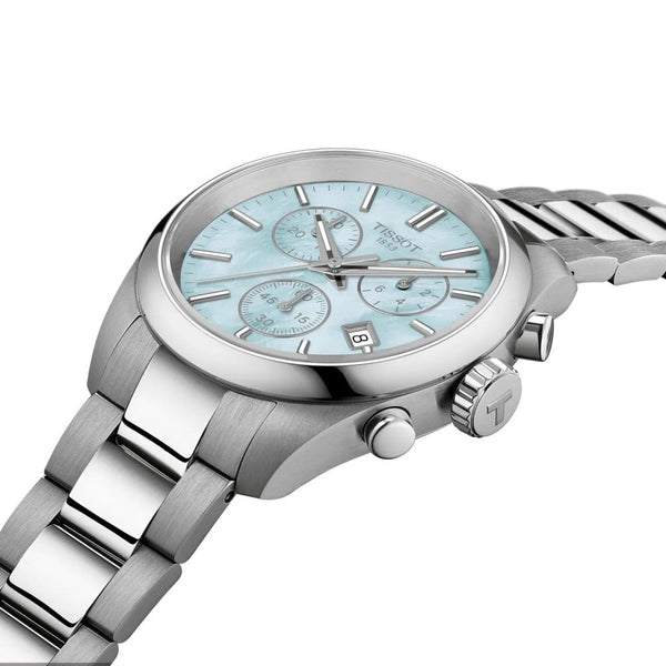 Tissot Ladies PR 100 36mm Blue Mother of Pearl Watch