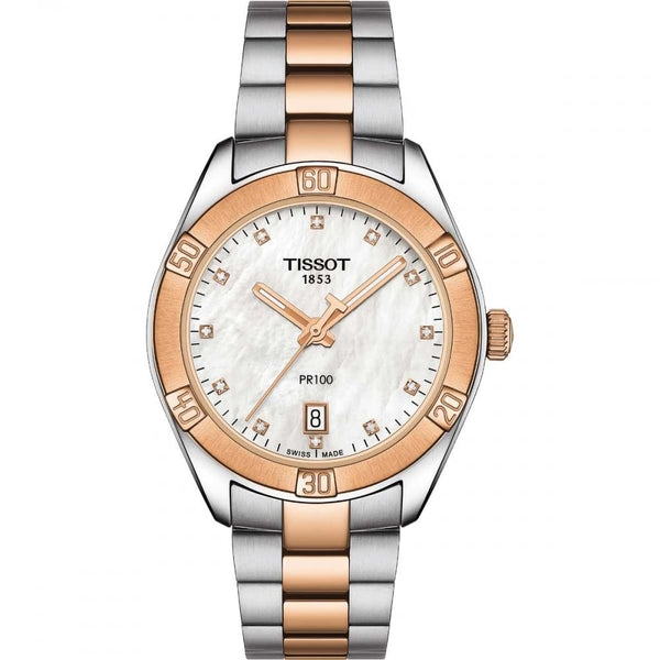 Tissot Ladies PR 100 Sport Chic Diamond Quartz Watch