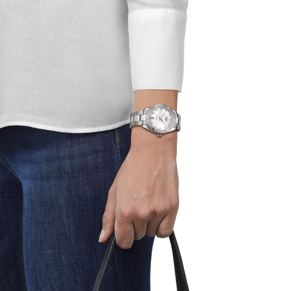 Tissot Ladies PR 100 Sport Chic Diamond Quartz Watch