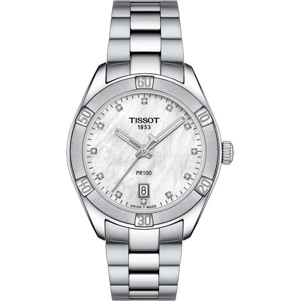 Tissot Ladies PR 100 Sport Chic Diamond Quartz Watch