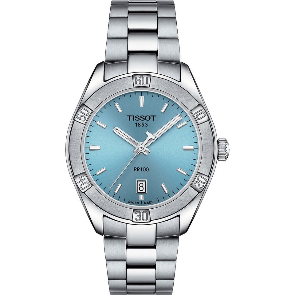Tissot Ladies PR 100 Sport Chic Quartz Watch | Blue Dial