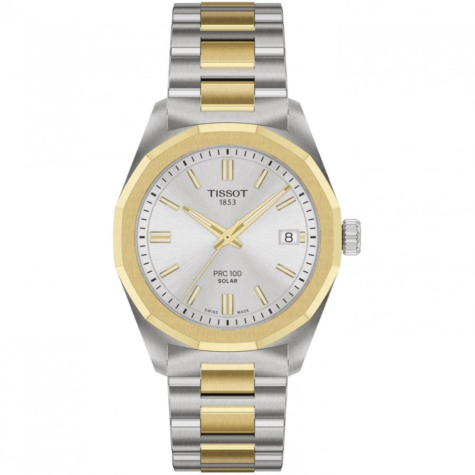 Tissot Ladies PRC 100 Two Tone Solar 34mm Watch