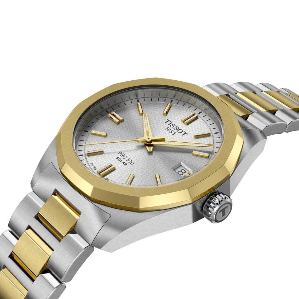 Tissot Ladies PRC 100 Two Tone Solar 34mm Watch