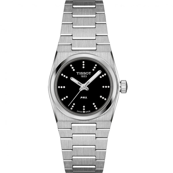 Tissot Ladies PRX 25mm Diamond Black Dial Quartz Watch