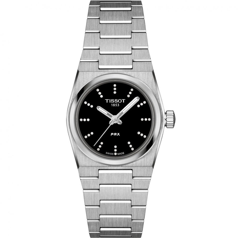 Tissot Ladies PRX 25mm Diamond Black Dial Quartz Watch